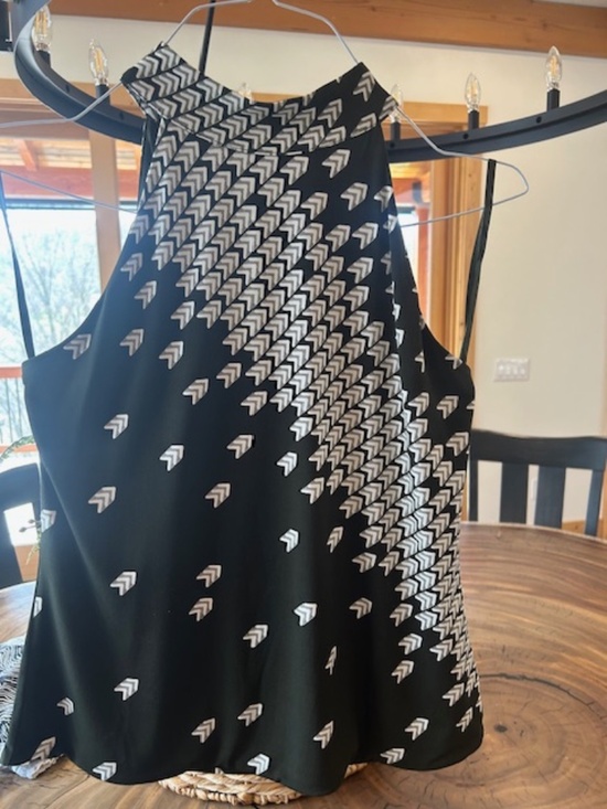 White House Black Market Tops - White House Black Market-Printed Mock Neck Halter Top-NEW WITH TAGS-Size Medium